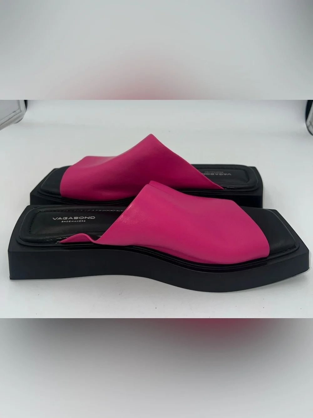 Vagabond Shoemakers Evy Slide Leather Sandals Hot Pink Women’s Size EU41 NEW